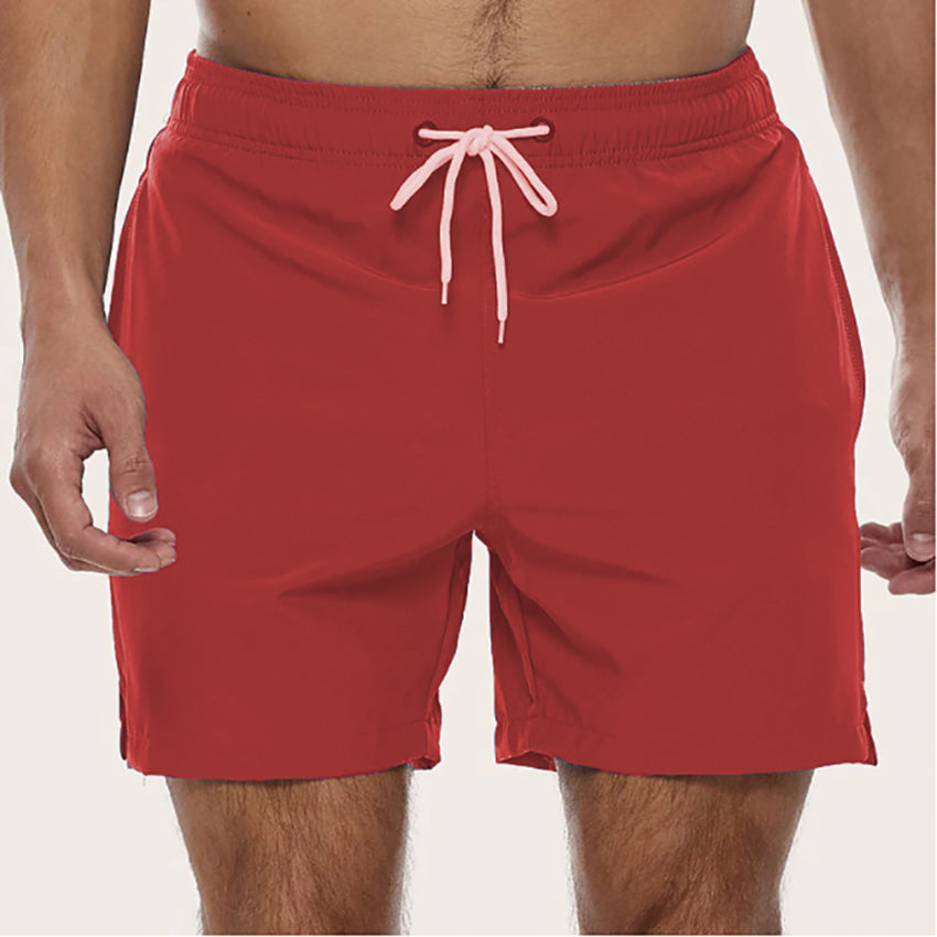 Max men's swim trunks quick-dry elastic waistband drawstring comfort fit beach poolside blue