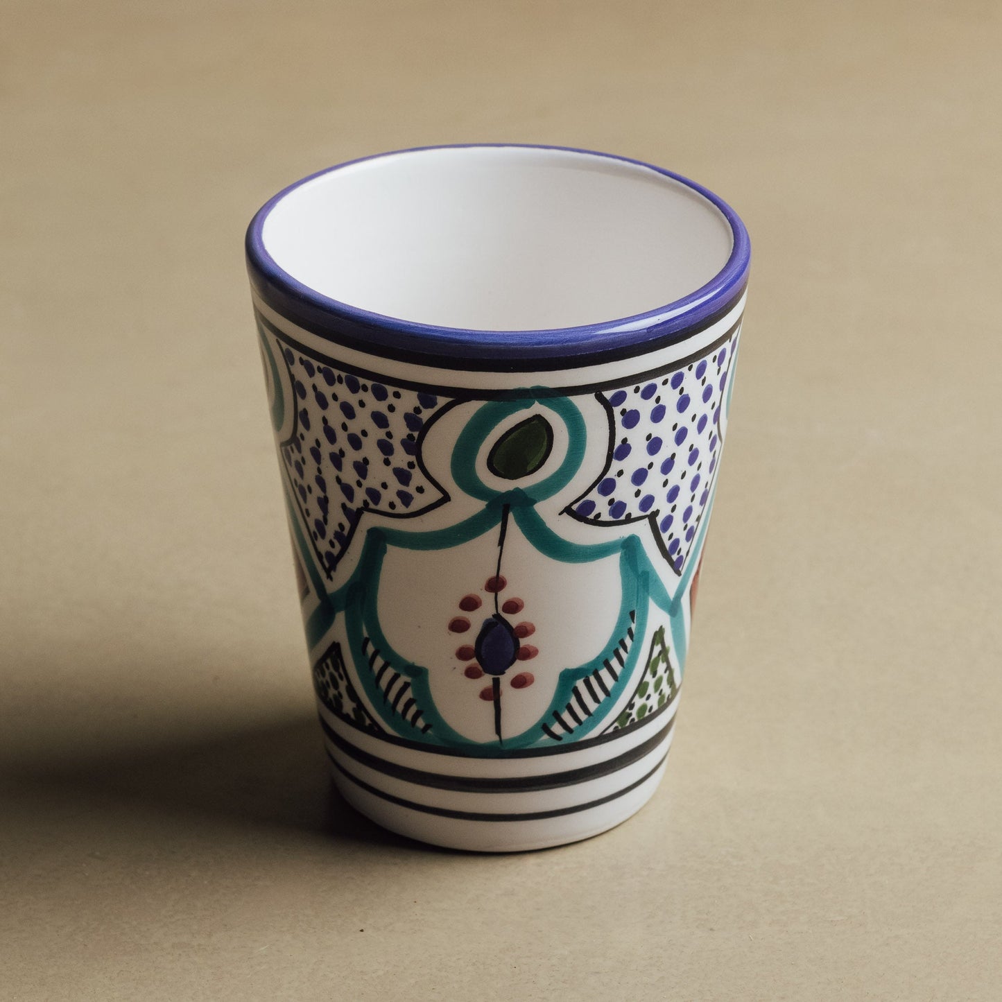 Fez Blue Green Cup - Moroccan Dinnerware - Urbann-Vibe