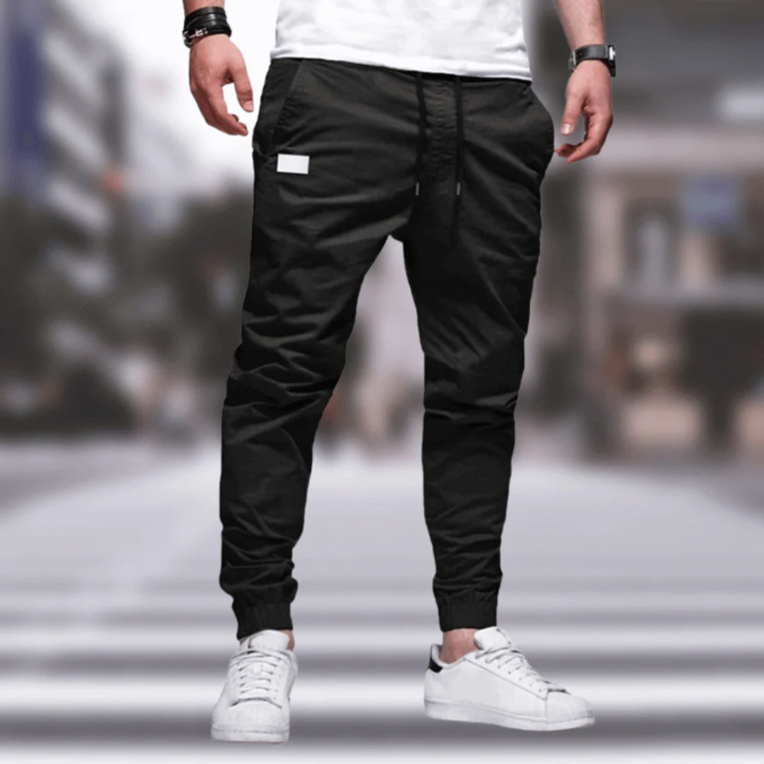 Men's olive cargo pants relaxed fit tapered leg adjustable waist casual everyday comfort