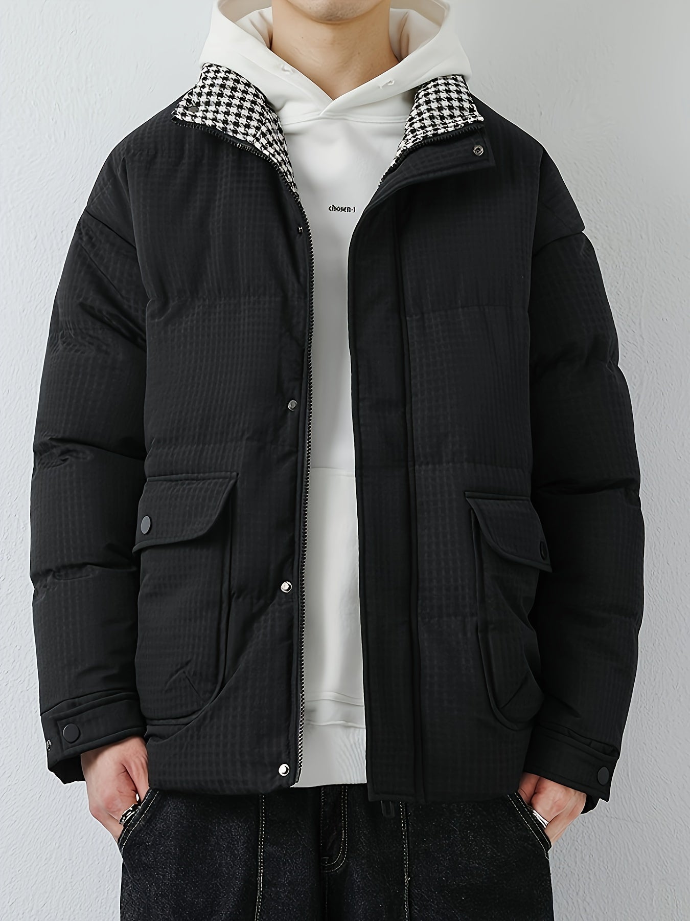 Women's windproof puffer jacket thick cotton lining cozy padded silhouette winter warmth
