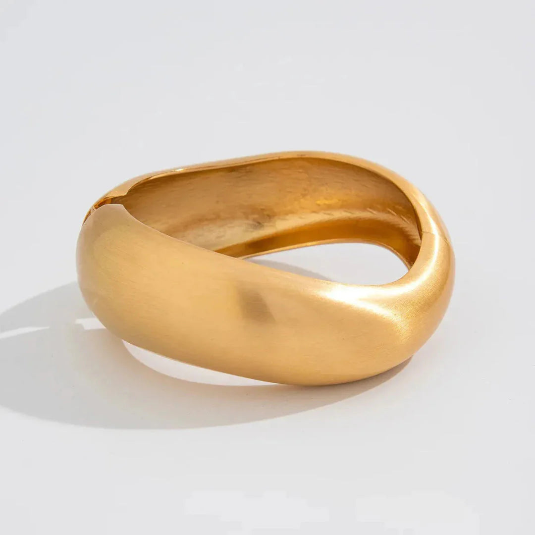 Valencia alloy bangles matte gold finish sculptural lightweight design for everyday women all-day wear