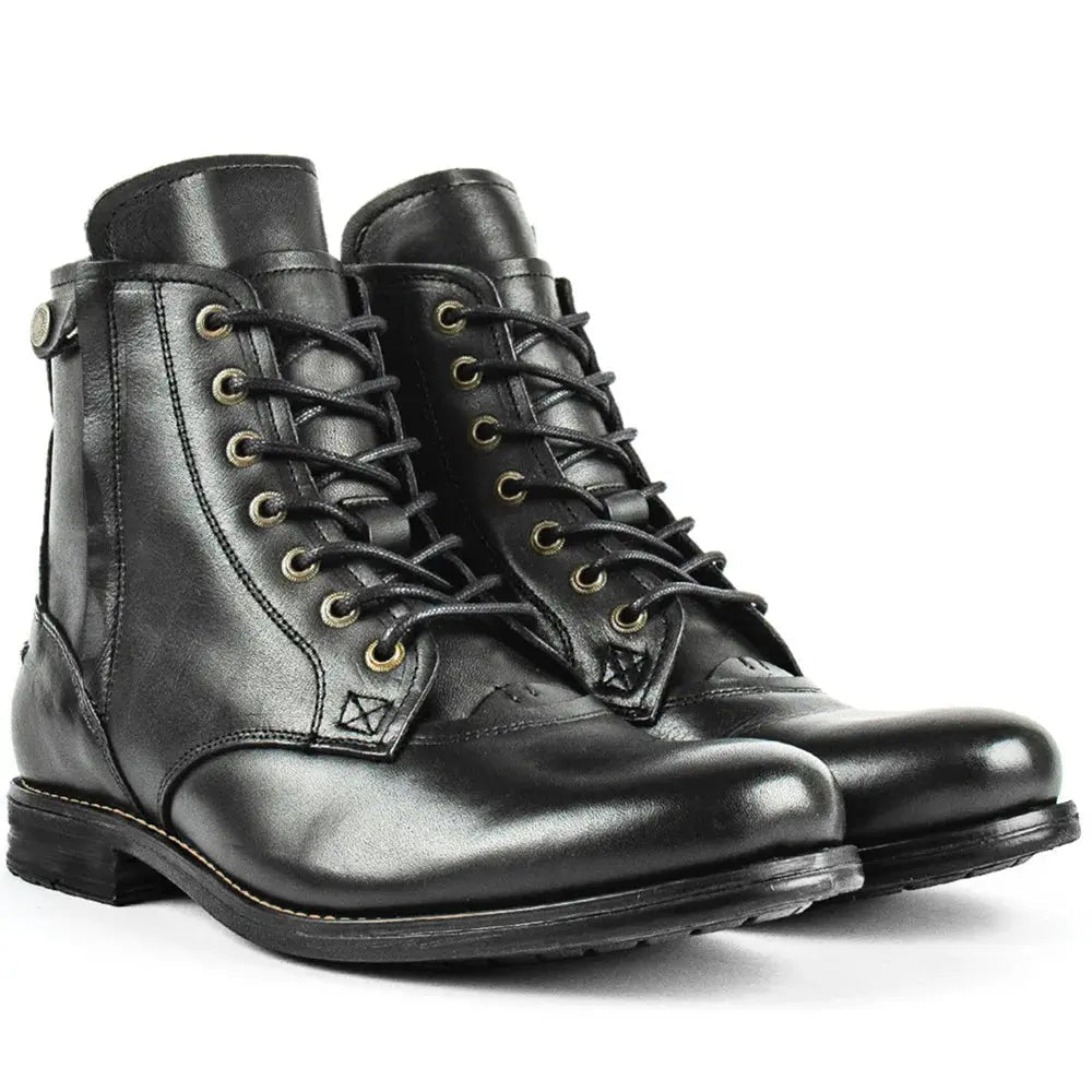 Orion tactical leather boots full-grain handcrafted brown outdoor ergonomic cushioning rugged style
