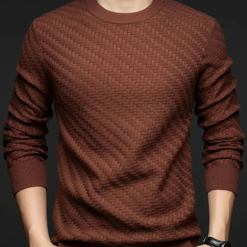 Valor textured knit sweater soft-touch stretch fabric ribbed cuffs modern everyday comfort fit