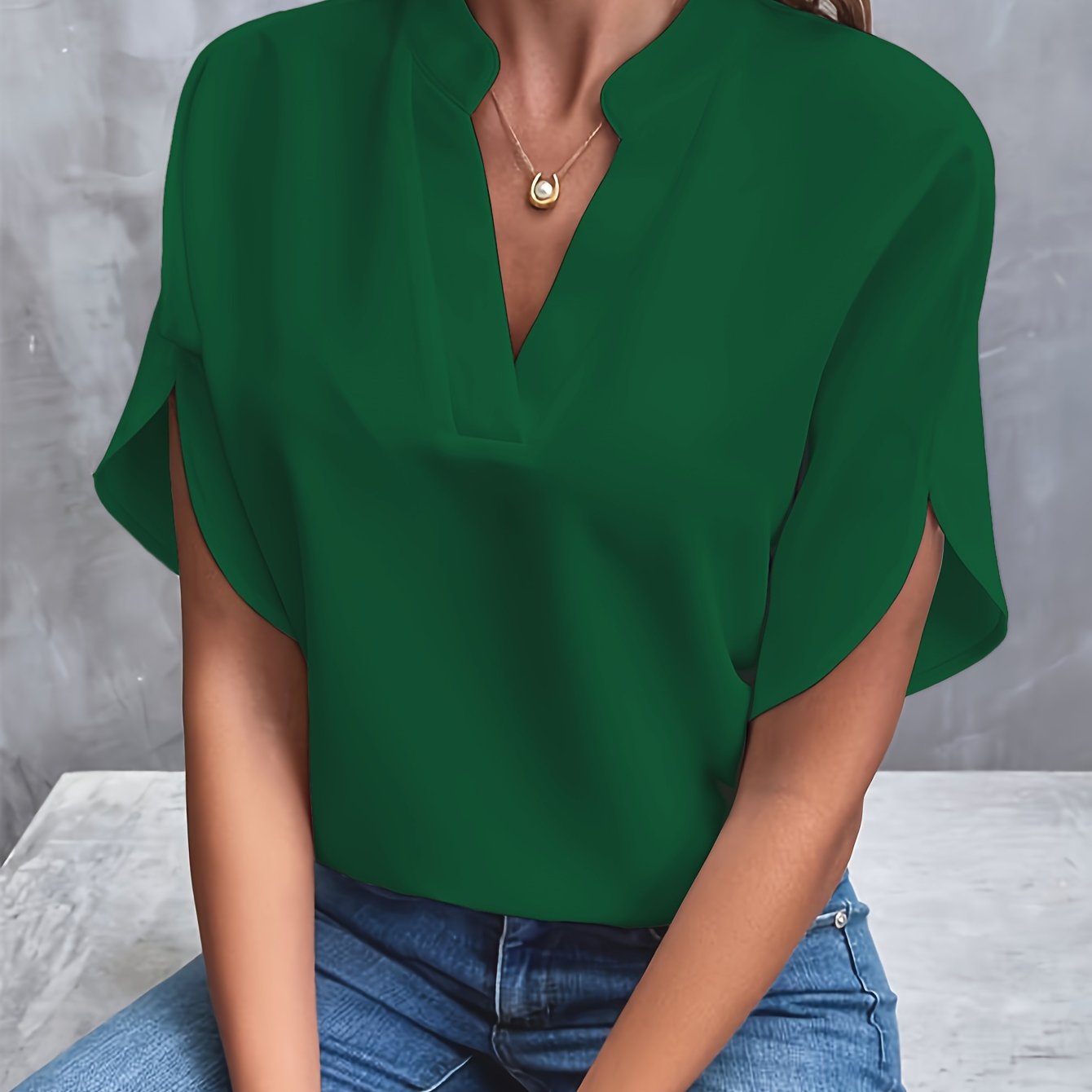 Women's Kiki elegant cotton blend summer blouse soft fit flattering silhouette lightweight vibrant colors