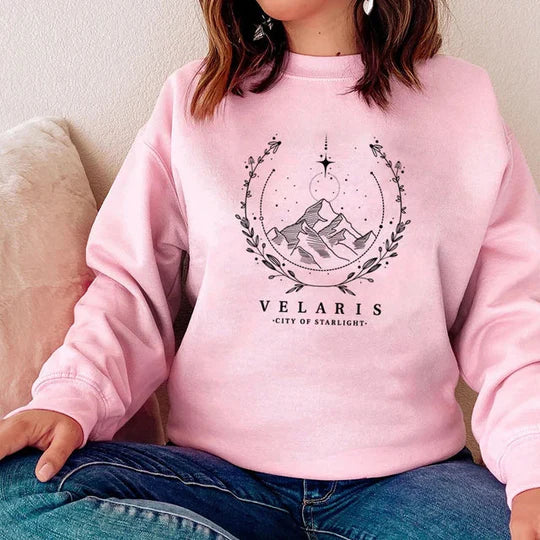 Velaris Leva relaxed-fit soft knit sweater in neutral tone with cozy casual silhouette
