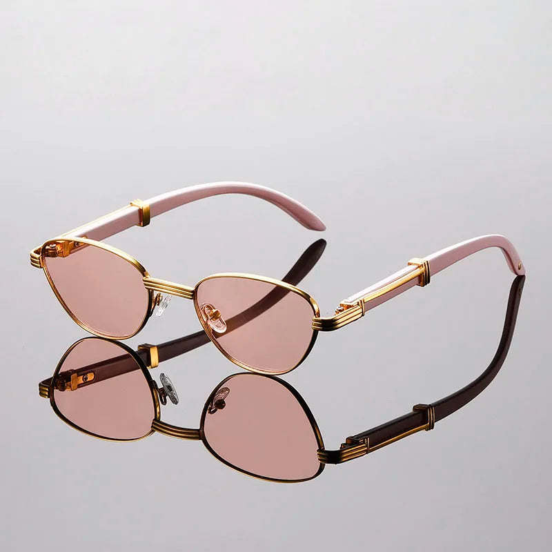 Velora Catcut cat-eye sunglasses with UV400 lenses and bold snakeskin temples for women
