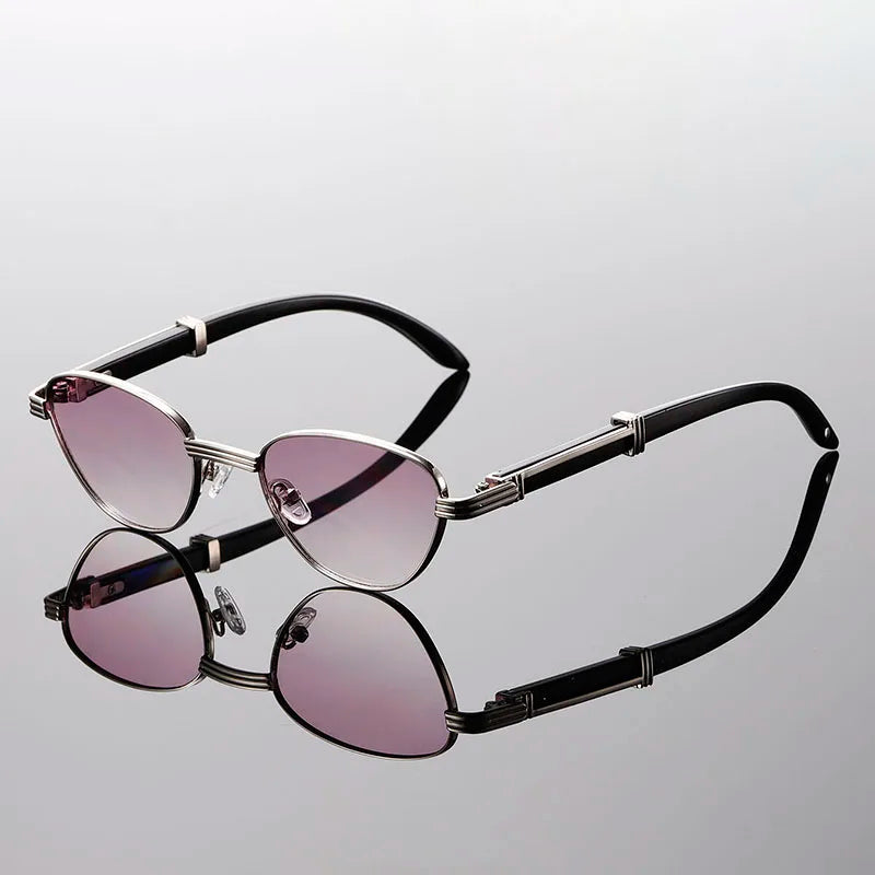 Velora Catcut angular cat-eye sunglasses with UV400 lenses and bold snakeskin temples
