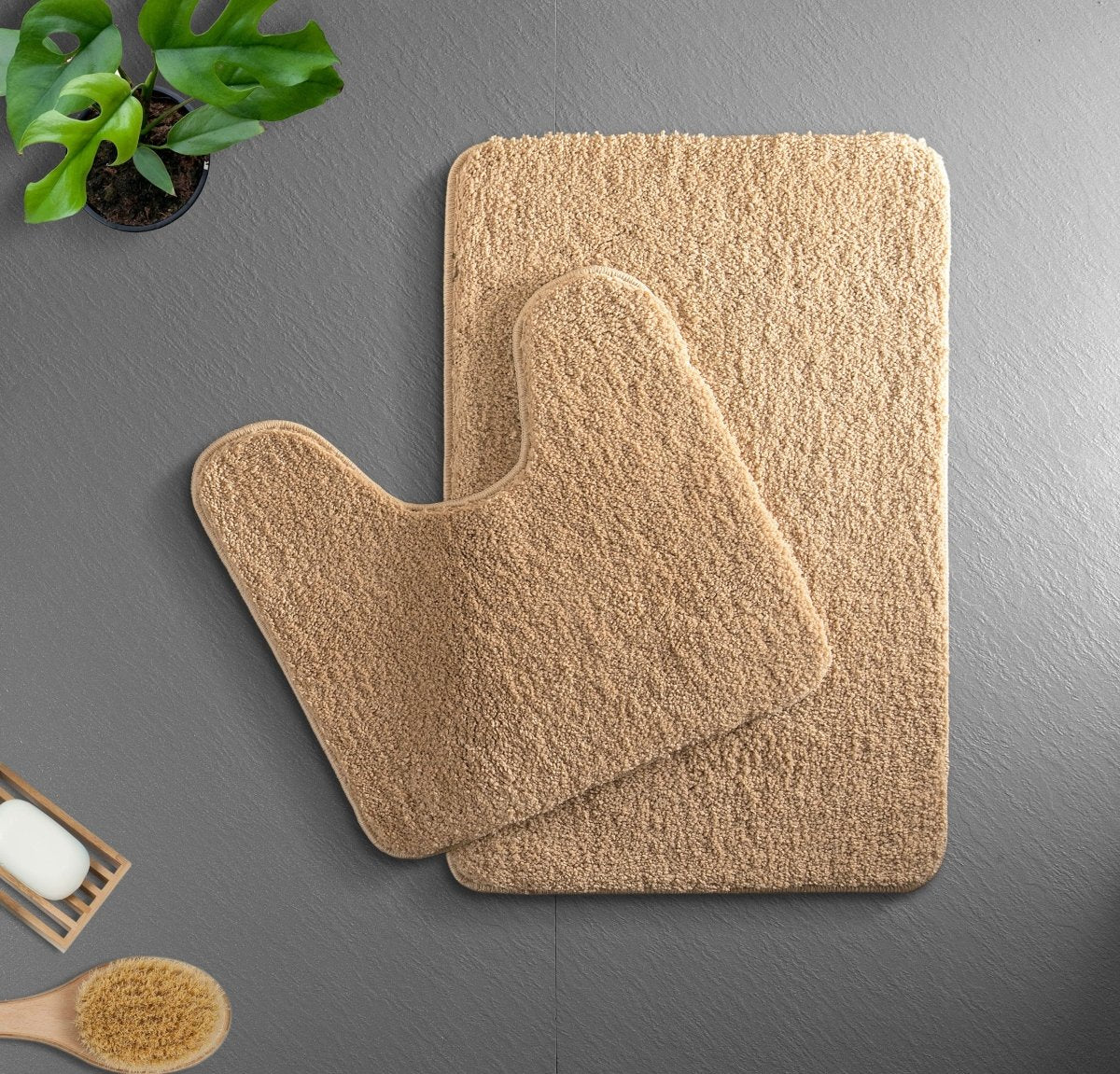 Minimalist Microfiber Bath Mat with Non-Slip Backing