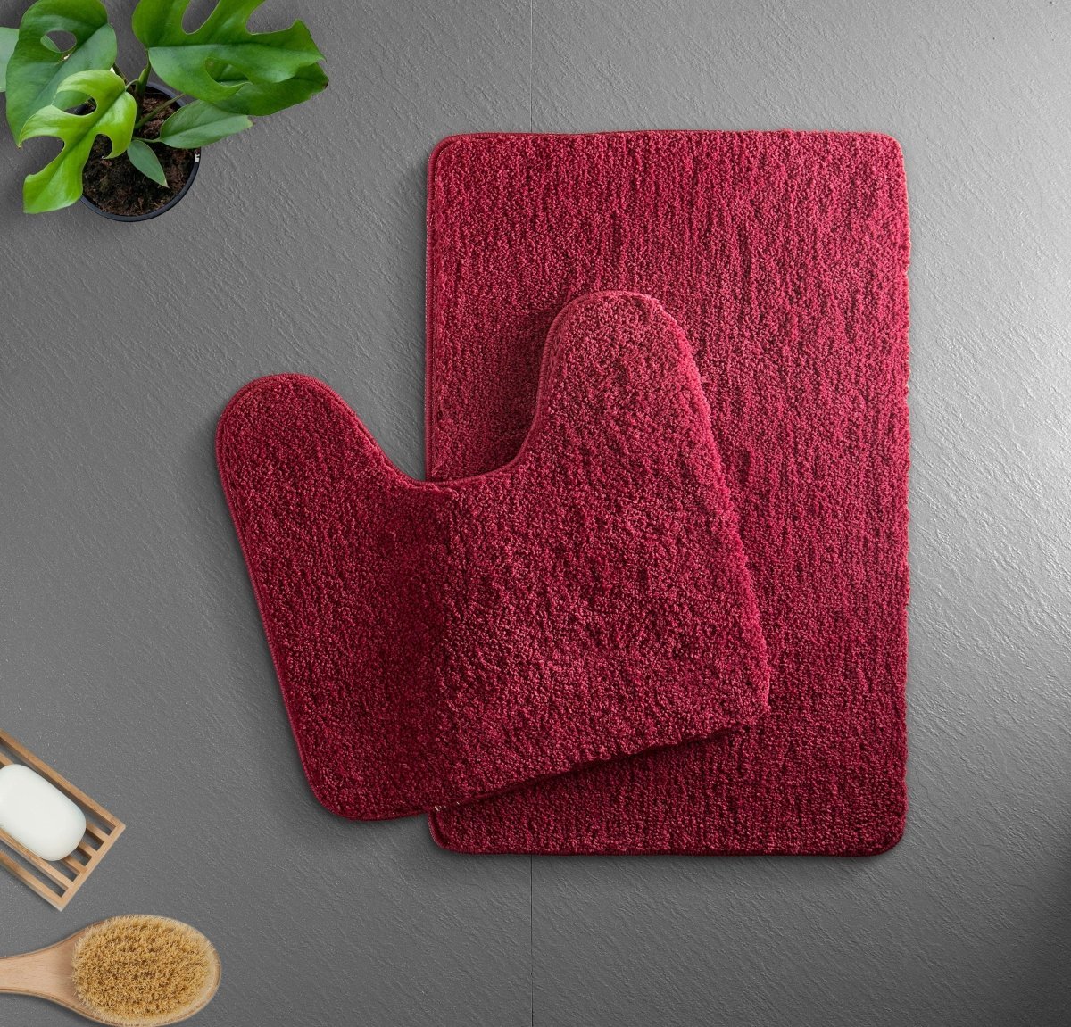 Minimalist microfiber bath mat 50x80cm non-slip backing plush absorbent surface spa-like comfort