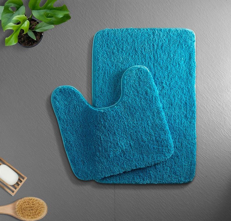 Minimalist microfiber bath mat non-slip backing 50x80cm plush absorbent gray spa modern bathroom