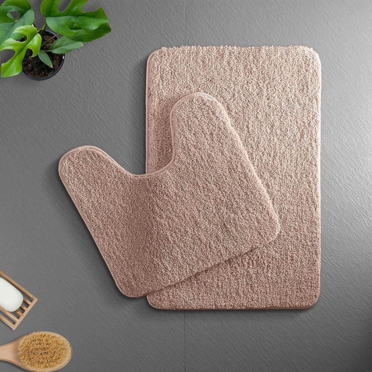 Minimalist Microfiber Bath Mat with Non-Slip Backing