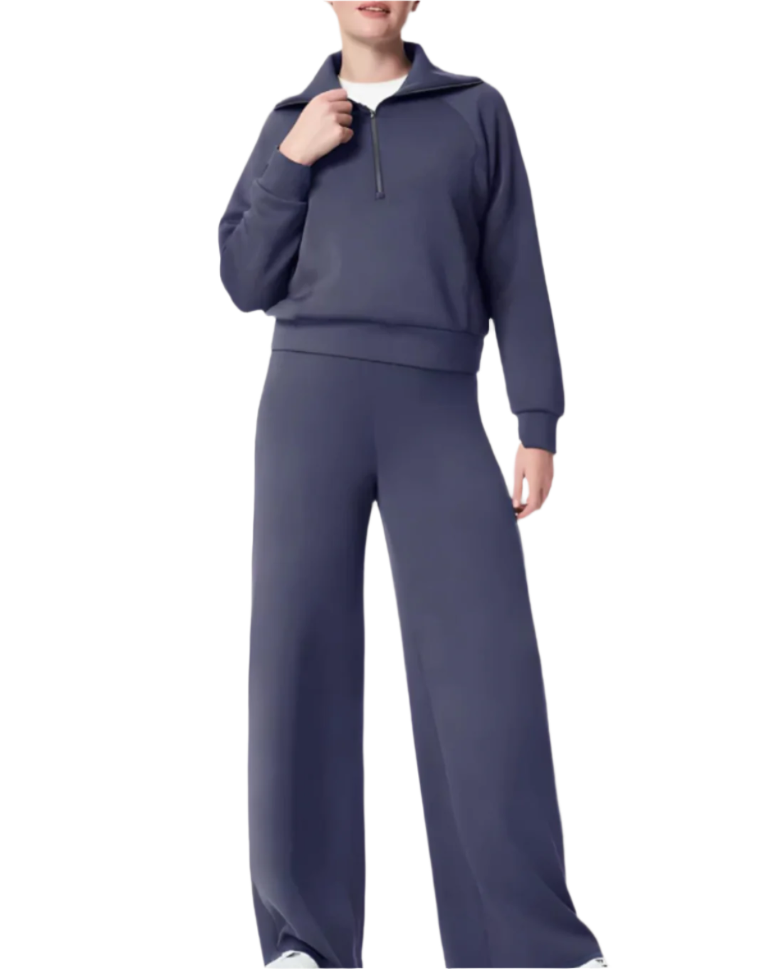 Women's soft cotton lounge set long sleeve top loose fit minimalist silhouette cozy everyday style