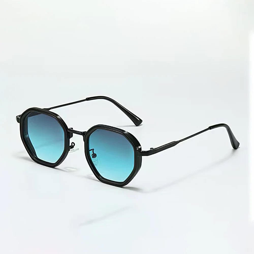 Vento Luxe unisex angular lens sunglasses sleek metal arms bold geometric fashion-forward style