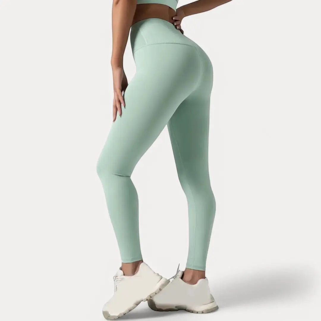 Women's high waist seamless leggings black moisture-wicking performance fit sculpting athletic silhouette