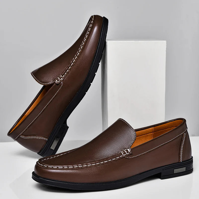 Verona genuine leather loafers slip-on style cushioned footbed polished minimalist design for professionals