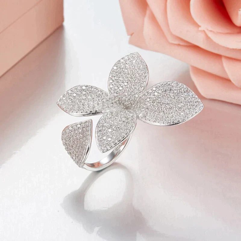 Adjustable flower ring for women - Urbann-Vibe