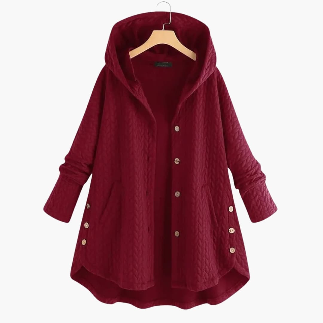 Women's fitted quilted jacket with front zip closure, side pockets, smart mid-season layering piece
