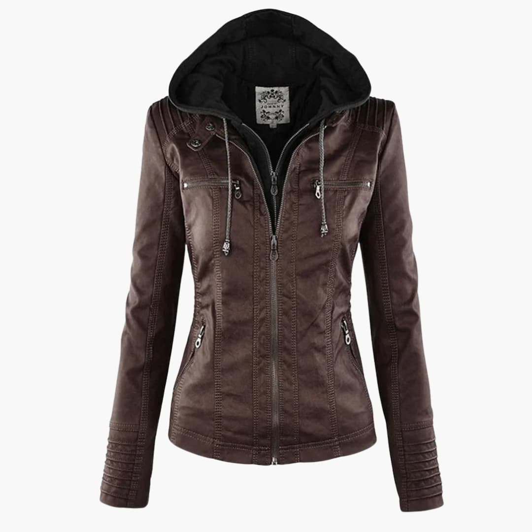 Women's woven jacket notch neck button front with pockets everyday chic mid-season essential