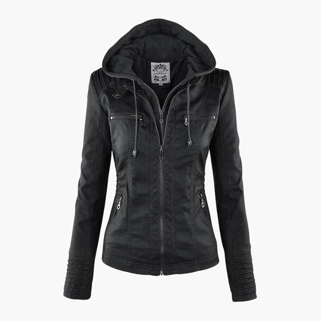 Women's woven jacket notch neck button front with pockets everyday chic essential slim silhouette