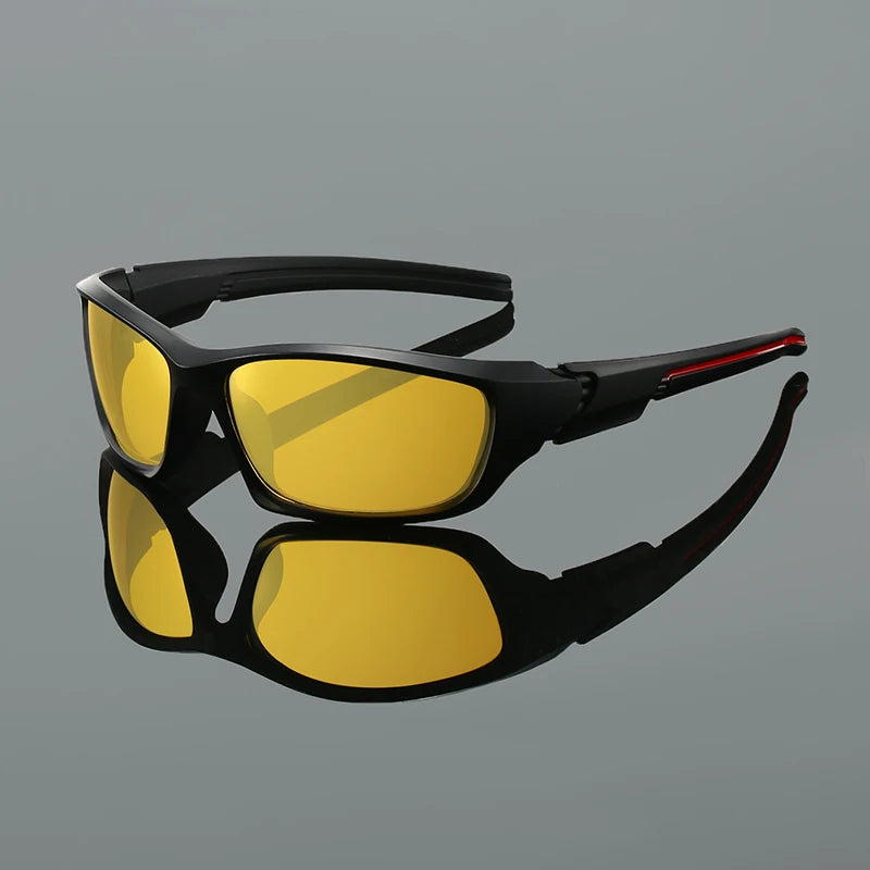 Bold angular matte acetate sunglasses with geometric edgecut frame and UV400 lens protection
