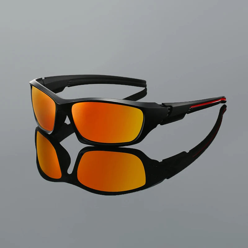 Bold angular matte acetate sunglasses with geometric edgecut frame and UV400 lens protection