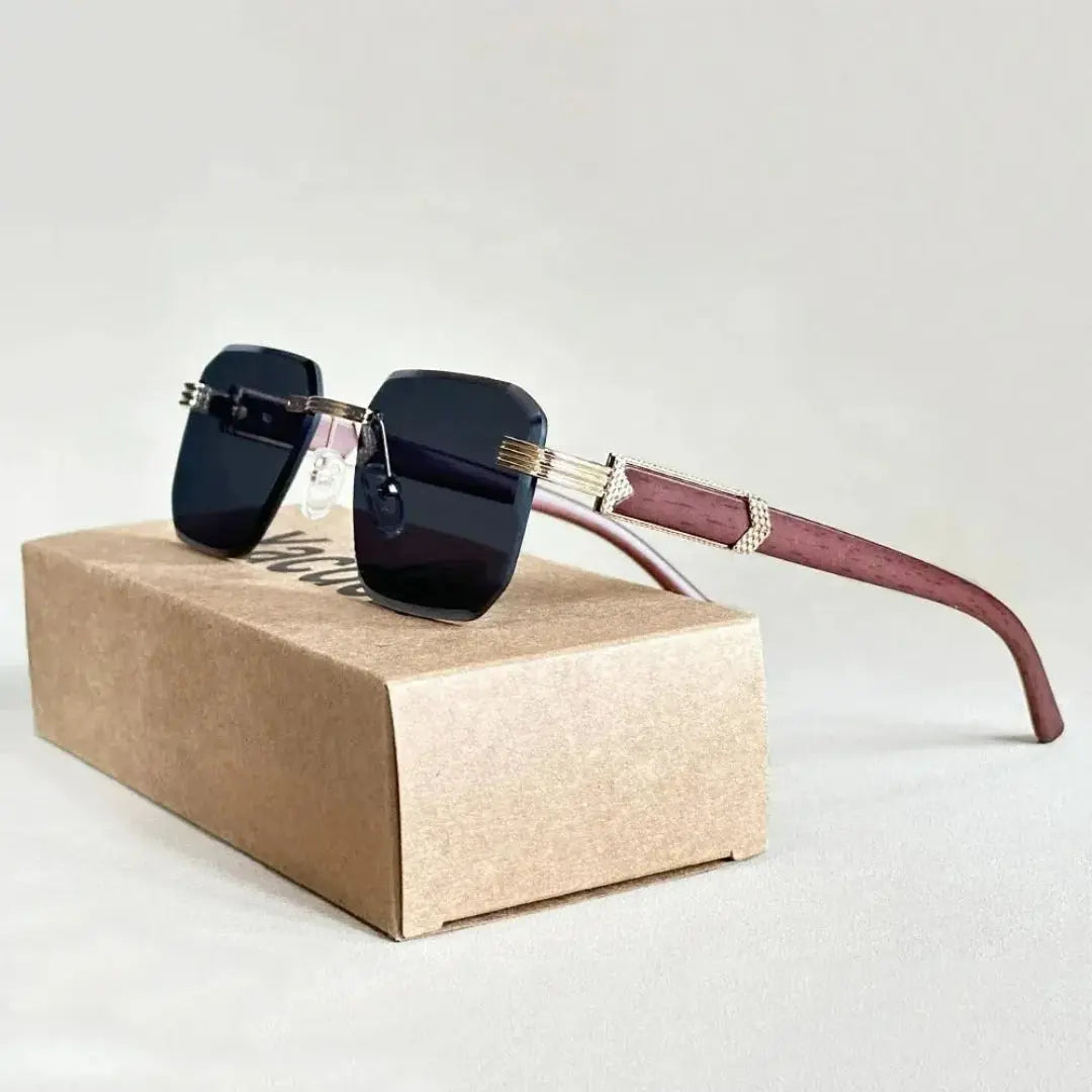 Victor rimless square gradient sunglasses for women, minimalist silhouette with bold geometry