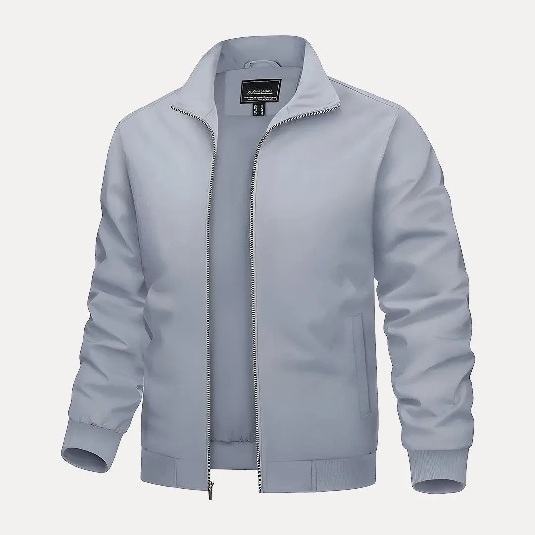 Vince waterproof lightweight bomber jacket stand collar modern silhouette outdoor hiking everyday wear