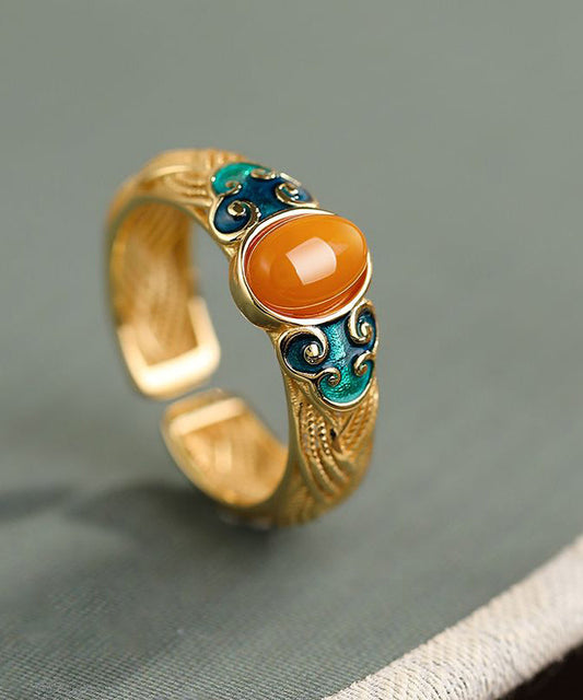 Manchette en cire d'abeille en or antique avec nuage porte-bonheur - Urbann-Vibe