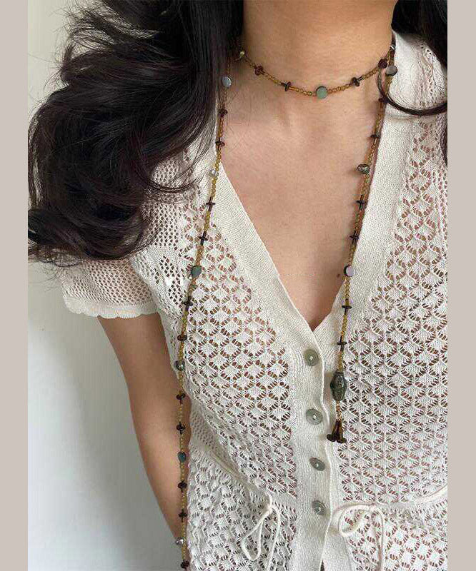 Collier vintage en argent sterling doré et perles surdorées - Urbann-Vibe