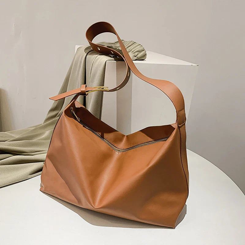 Oversized slouchy shoulder tote bag women faux leather look versatile carryall everyday use