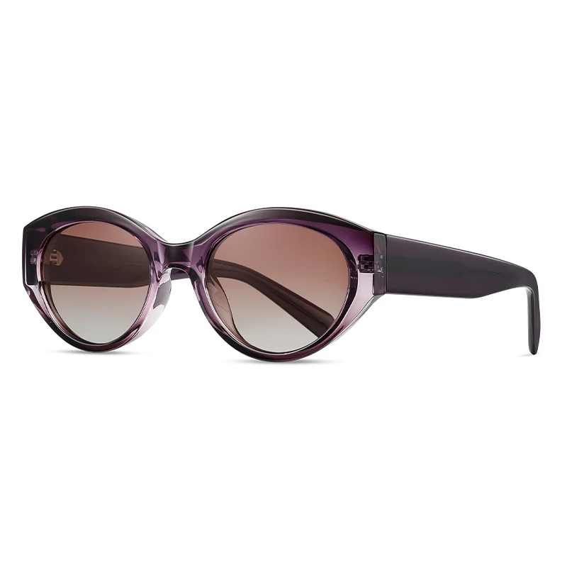 Women's retro 80s sunglasses translucent sculpted frame gradient lenses bold rounded silhouette UV shield