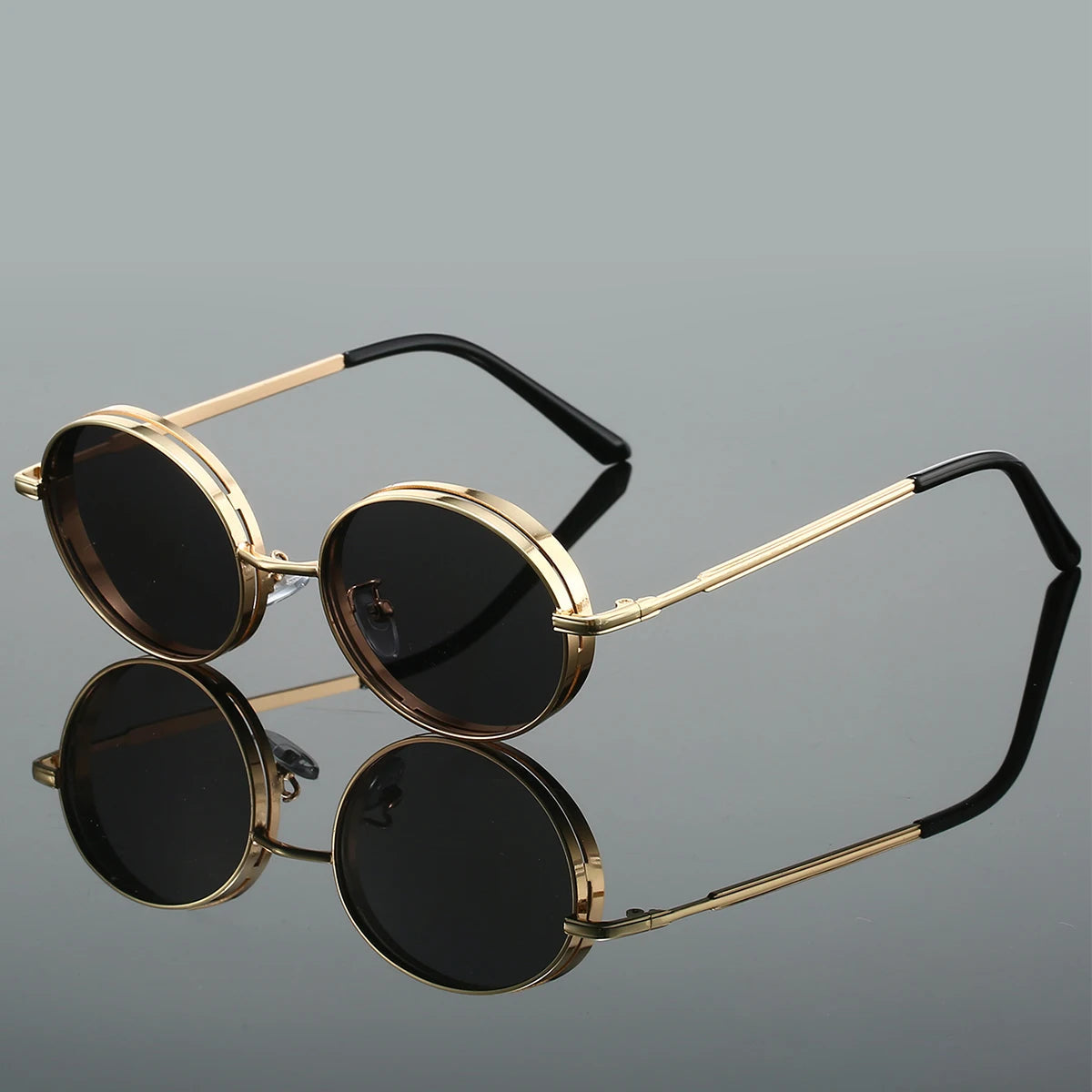 Retro round sunglasses lightweight metal frame vintage style bold silhouette for trendsetters