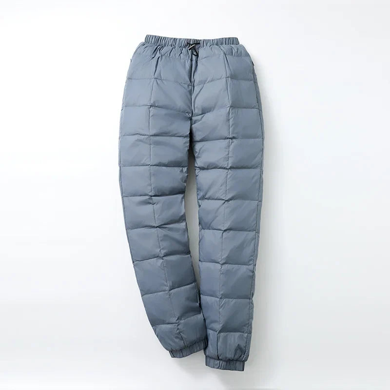 Women's high-waist slim straight winter pants, fleece-lined for warmth, sleek cold-weather style