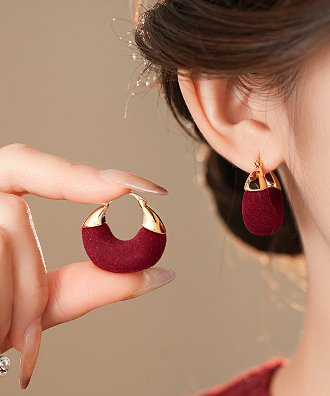 Boucles d'oreilles créoles en forme de U en alliage de cuivre rouge Vogue - Urbann-Vibe