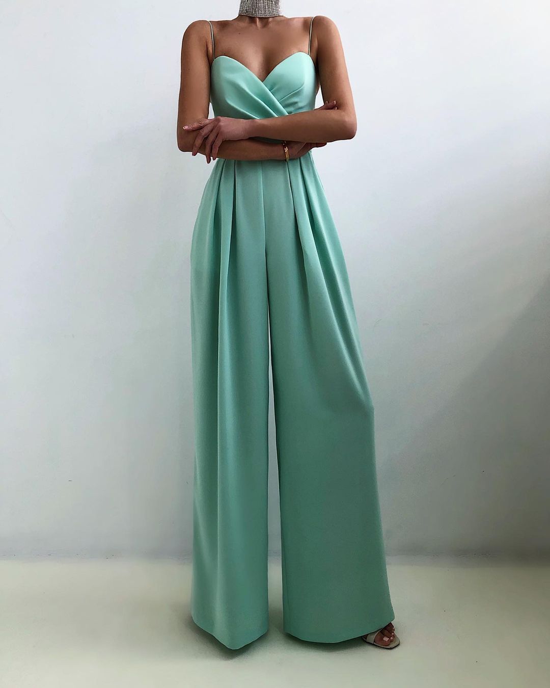 Livia wide-leg jumpsuit women elegant strappy neckline flowing silhouette all-day comfort wear