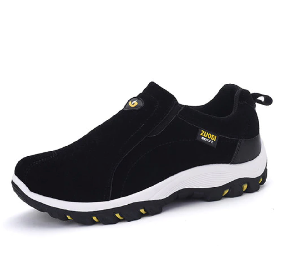 Men's orthopedic hiking shoes with trail-ready traction, arch support, breathable build, and all-day comfort