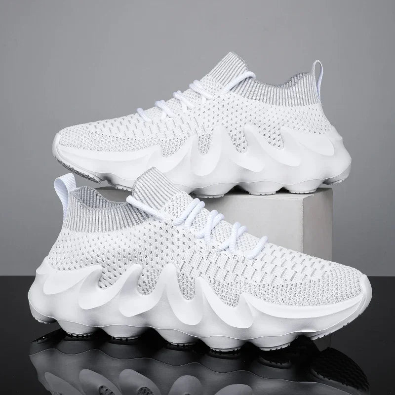 Wale slip-on sneakers lightweight knit upper cloud sole urban runners breathable futuristic design