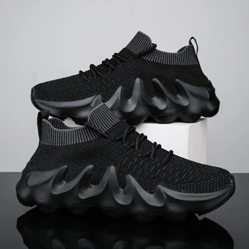 Wale slip-on sneakers lightweight knit upper cloud sole urban runner futuristic design