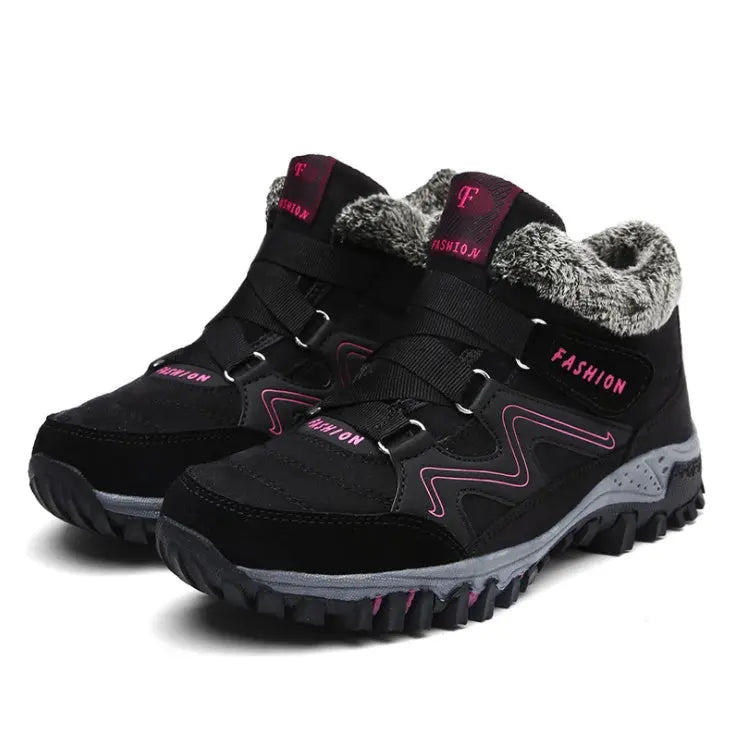 Women's warm velvet winter shoes with thermal insulation, cozy suede exterior, chic cold-weather style