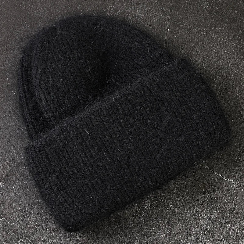 Women's cozy acrylic knitted winter hat with fashionable silhouette for superior cold weather comfort