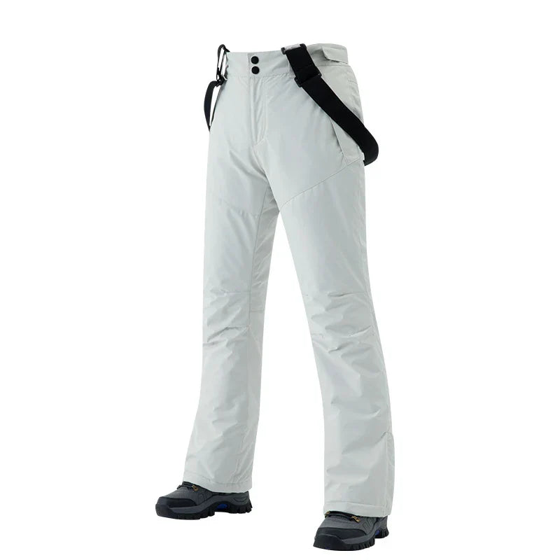 Women's black insulated ski pants windproof waterproof slim fit for winter sports comfort