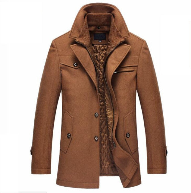 Men's wool Piekjas jacket tailored fit classic style warm winter coat timeless elegant silhouette