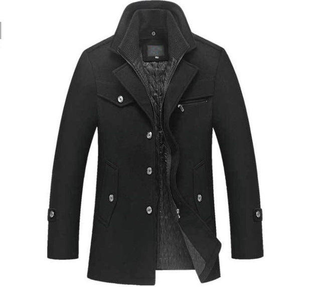 Men's tailored wool Piekjas jacket classic cut warm insulation elegant silhouette cold weather