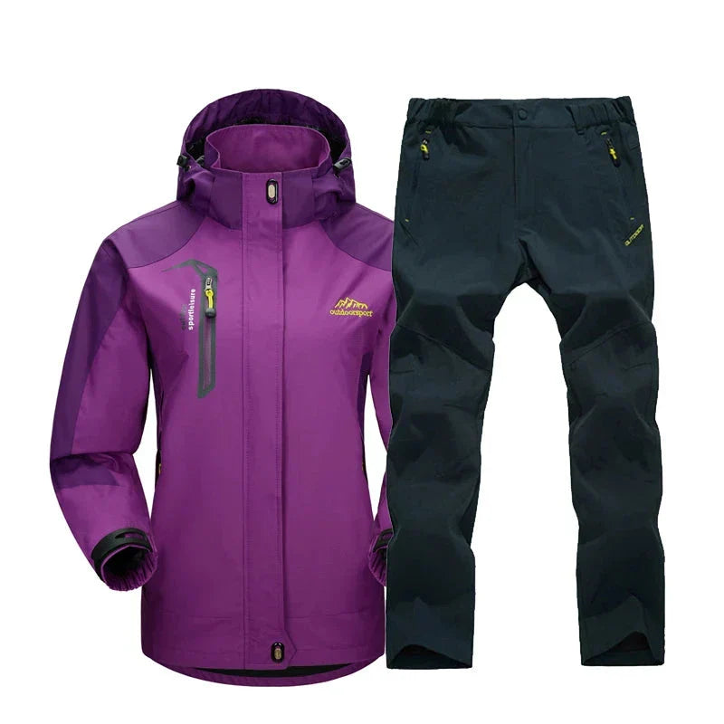 Women's waterproof windproof hiking pants durable trekking gear with 20000mm water column rating