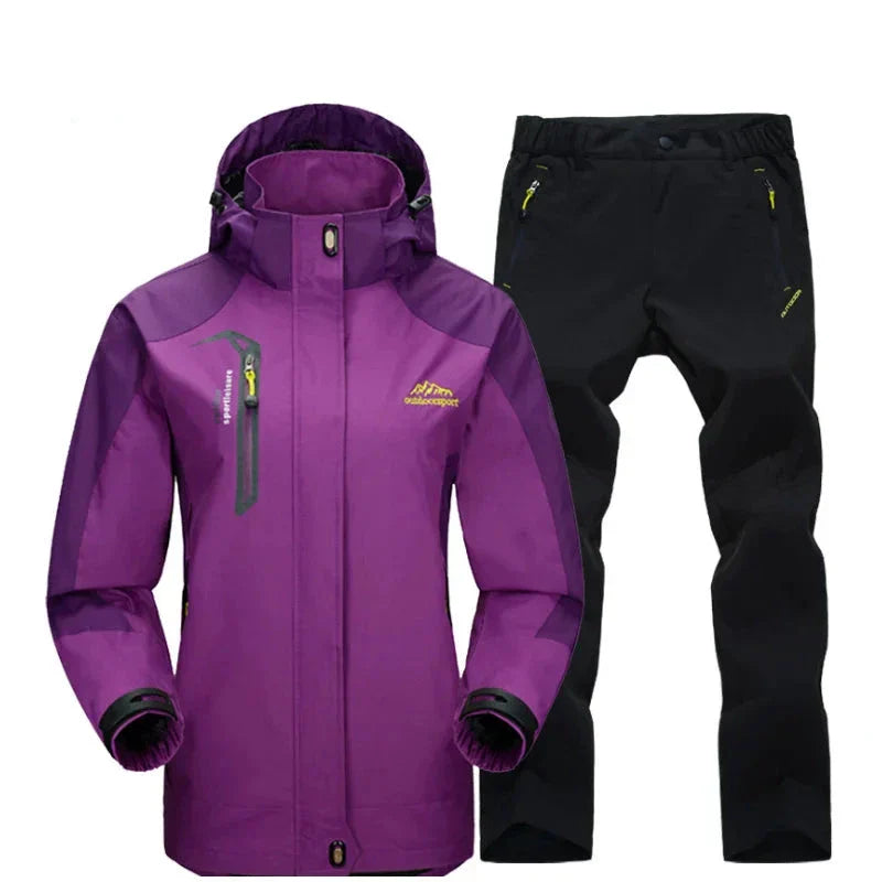Women's waterproof windproof hiking pants durable trekking gear with 20000mm water column rating