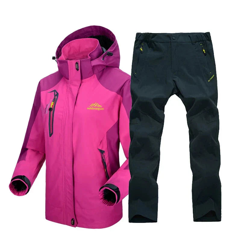 Women's waterproof windproof hiking pants durable trekking gear with 20000mm water column rating