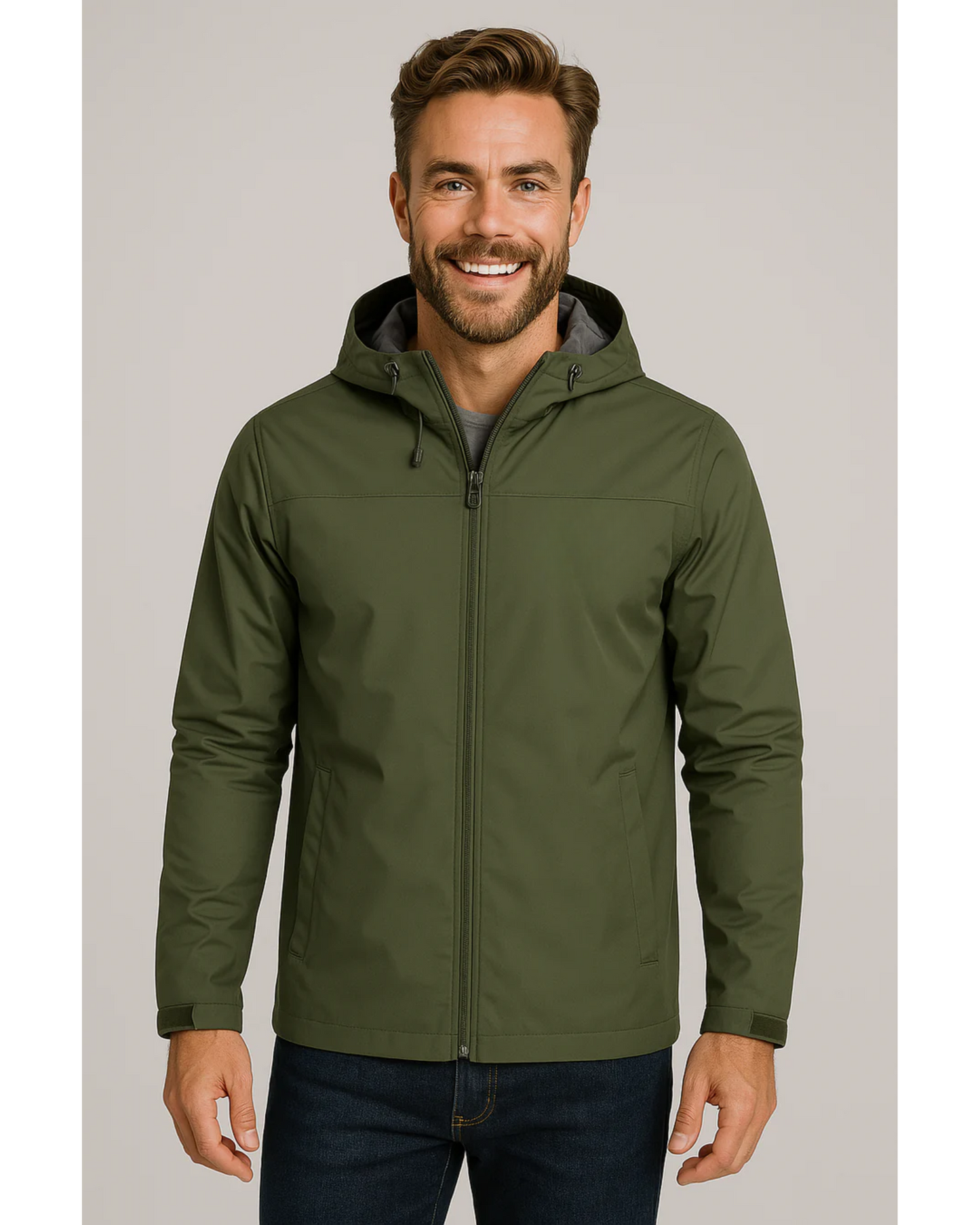 Men's water-resistant autumn jacket sleek modern fit with weatherproof wind rain protection