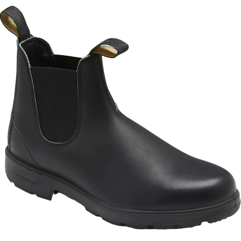 Water-resistant unisex Chelsea boots slip-on style with molded surface layer for all-day comfort