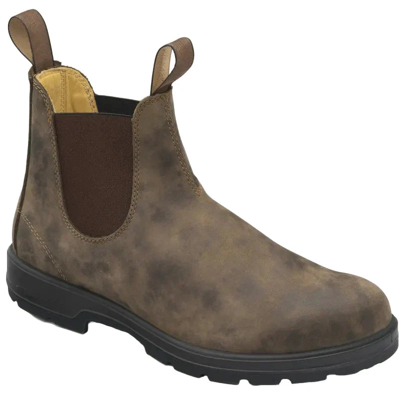 Water-resistant unisex Chelsea boots slip-on style with molded surface layer for all-day comfort