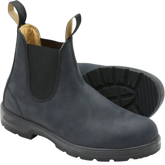 Water-resistant unisex Chelsea boots slip-on style with molded surface layer for all-day comfort